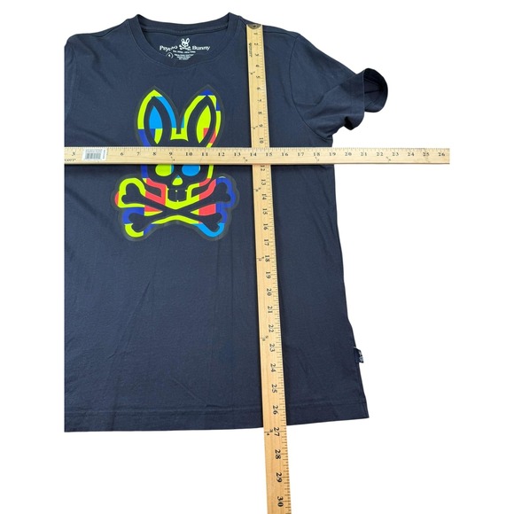 Psycho Bunny Shirt Mens Large Black Pima Cotton Graphic Crewneck Short Sleeve - Picture 5 of 5